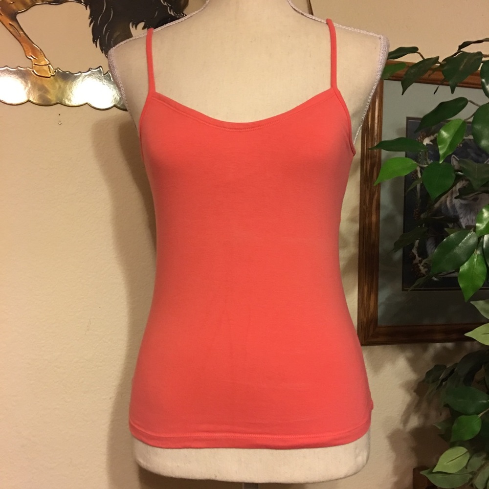 Route 66 stretch coral pink cami tank NWOT S